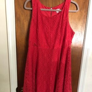 Coral xhilaration dress with cut out